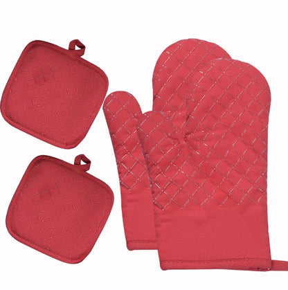 Non-Slip Oven Gloves with Matching Cushion