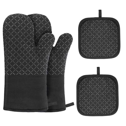 Non-Slip Oven Gloves with Matching Cushion